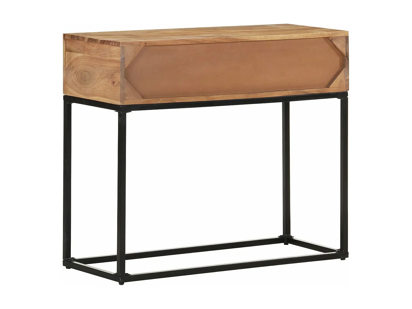 Mesa consola de madera maciza de acacia 90x35x76 cm