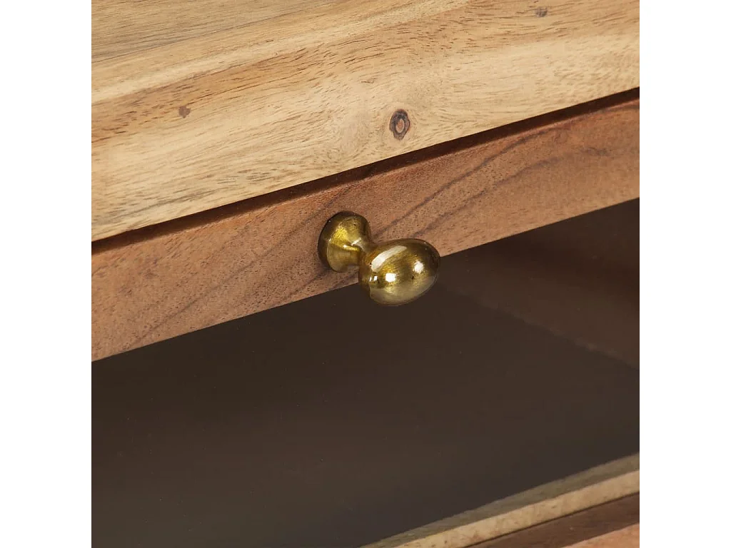 Mesa consola de madera maciza de acacia 90x35x76 cm