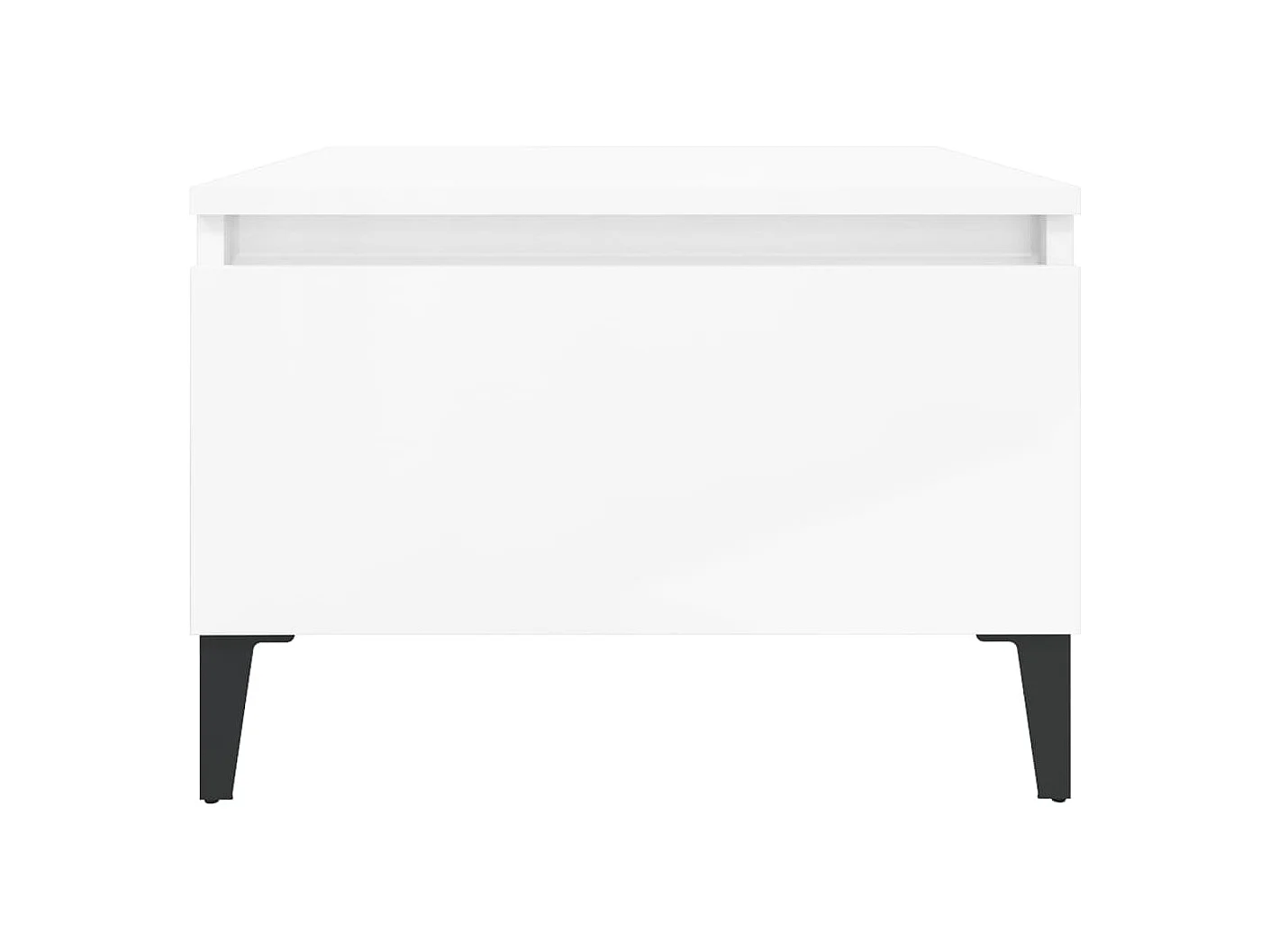 Tables d'appoint 2pièces Blanc brillant 50x46x35cm Bois ingénierie