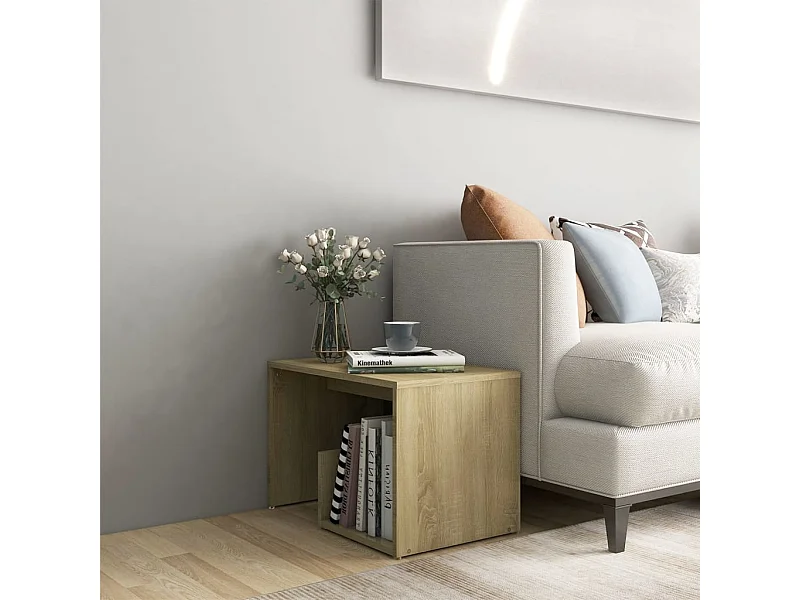 Table d'appoint Chêne sonoma 59x36x38 cm Aggloméré