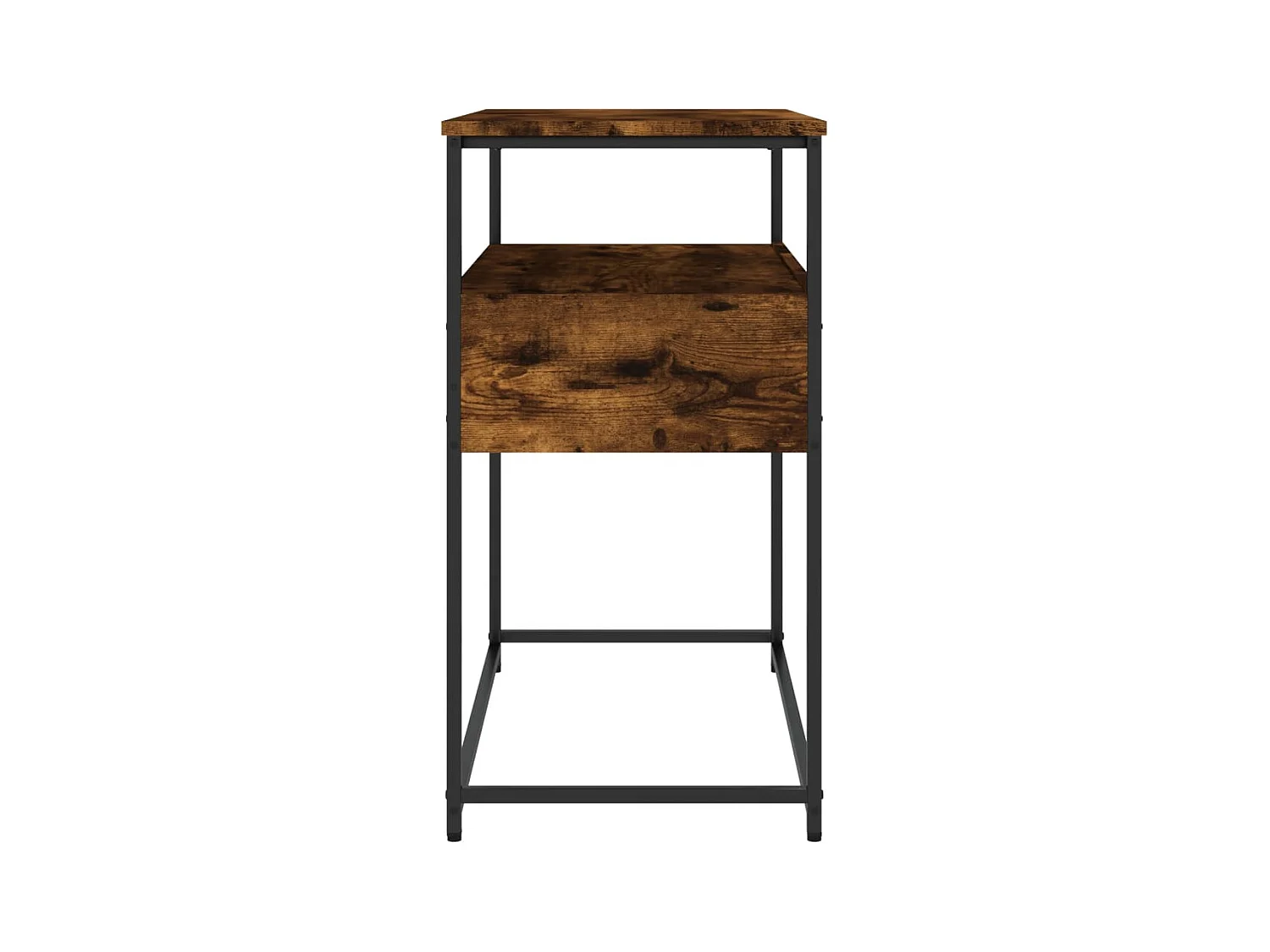 Table console chêne fumé 75x40x75 cm bois d'ingénierie