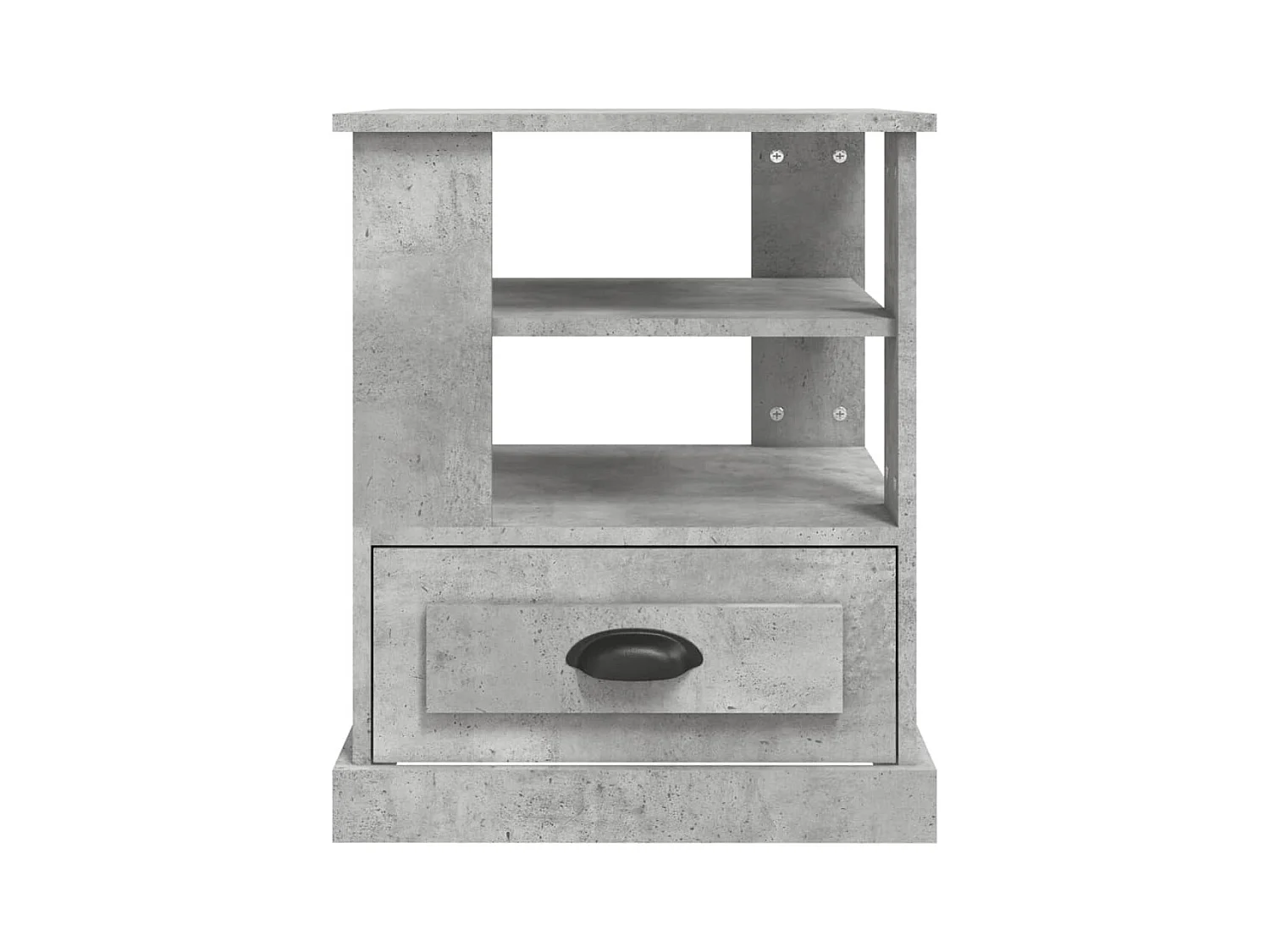 Table d'appoint gris béton 50x50x60 cm bois d'ingénierie