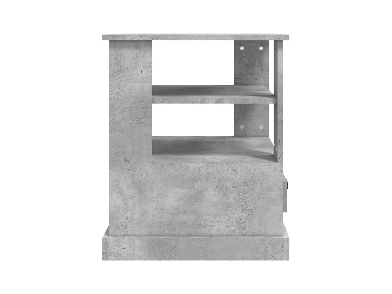 Table d'appoint gris béton 50x50x60 cm bois d'ingénierie