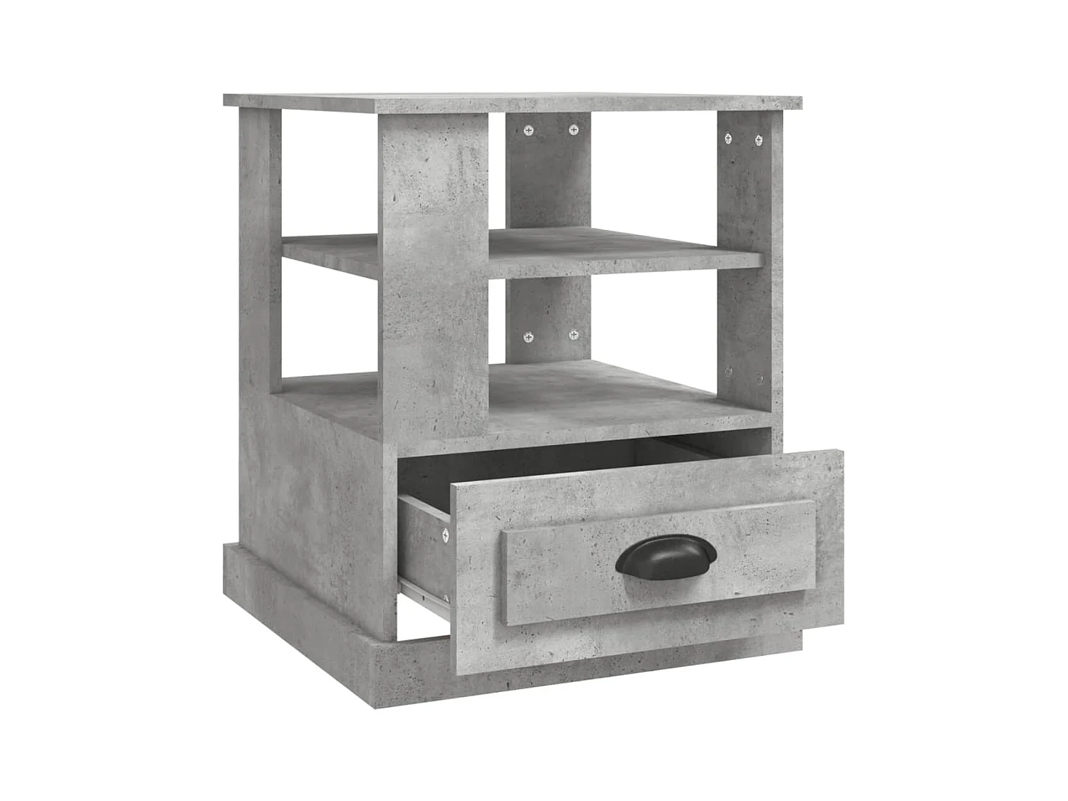 Table d'appoint gris béton 50x50x60 cm bois d'ingénierie