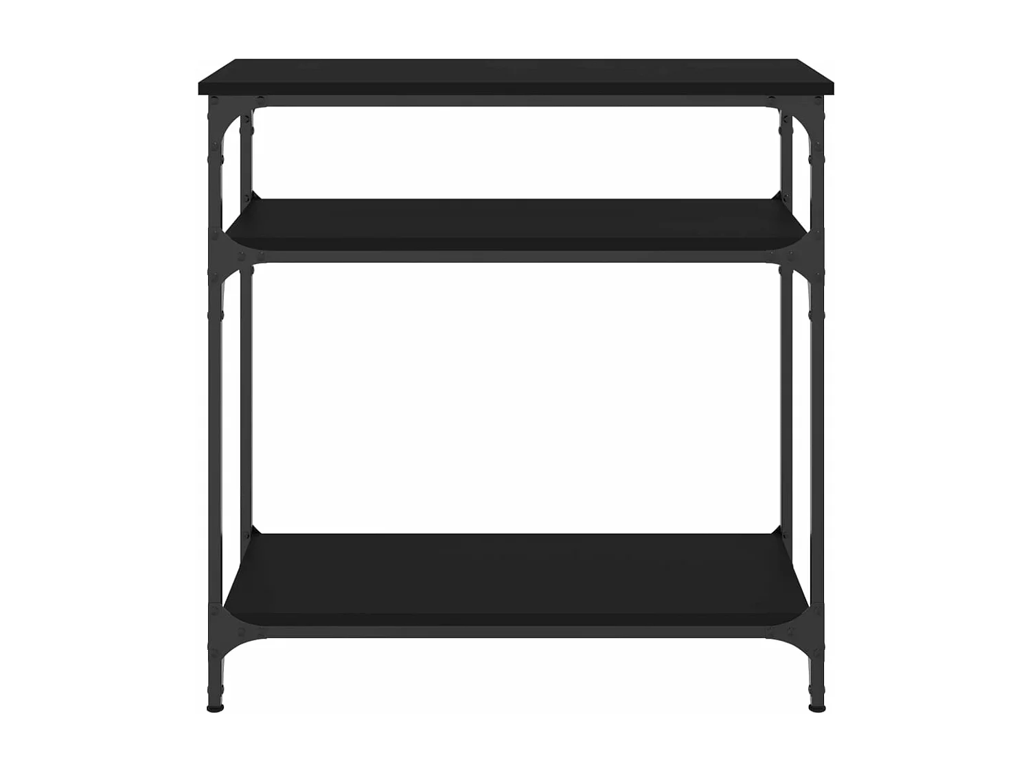 Table console noir 75x29x75 cm bois d'ingénierie