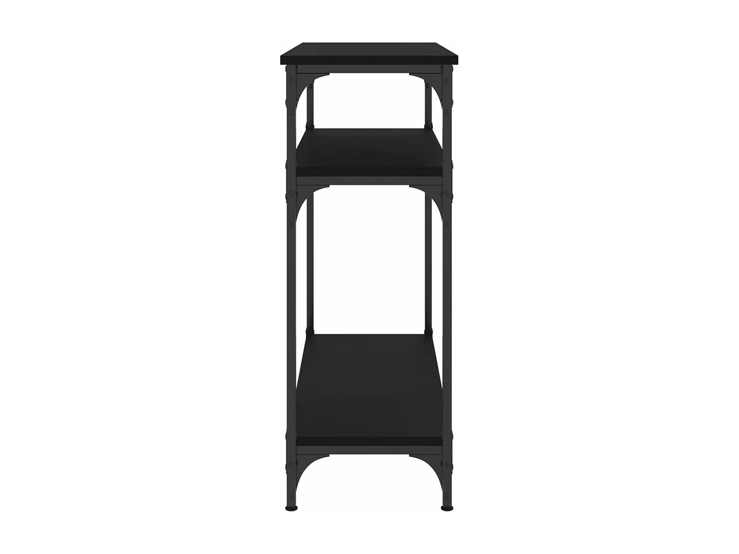 Table console noir 75x29x75 cm bois d'ingénierie