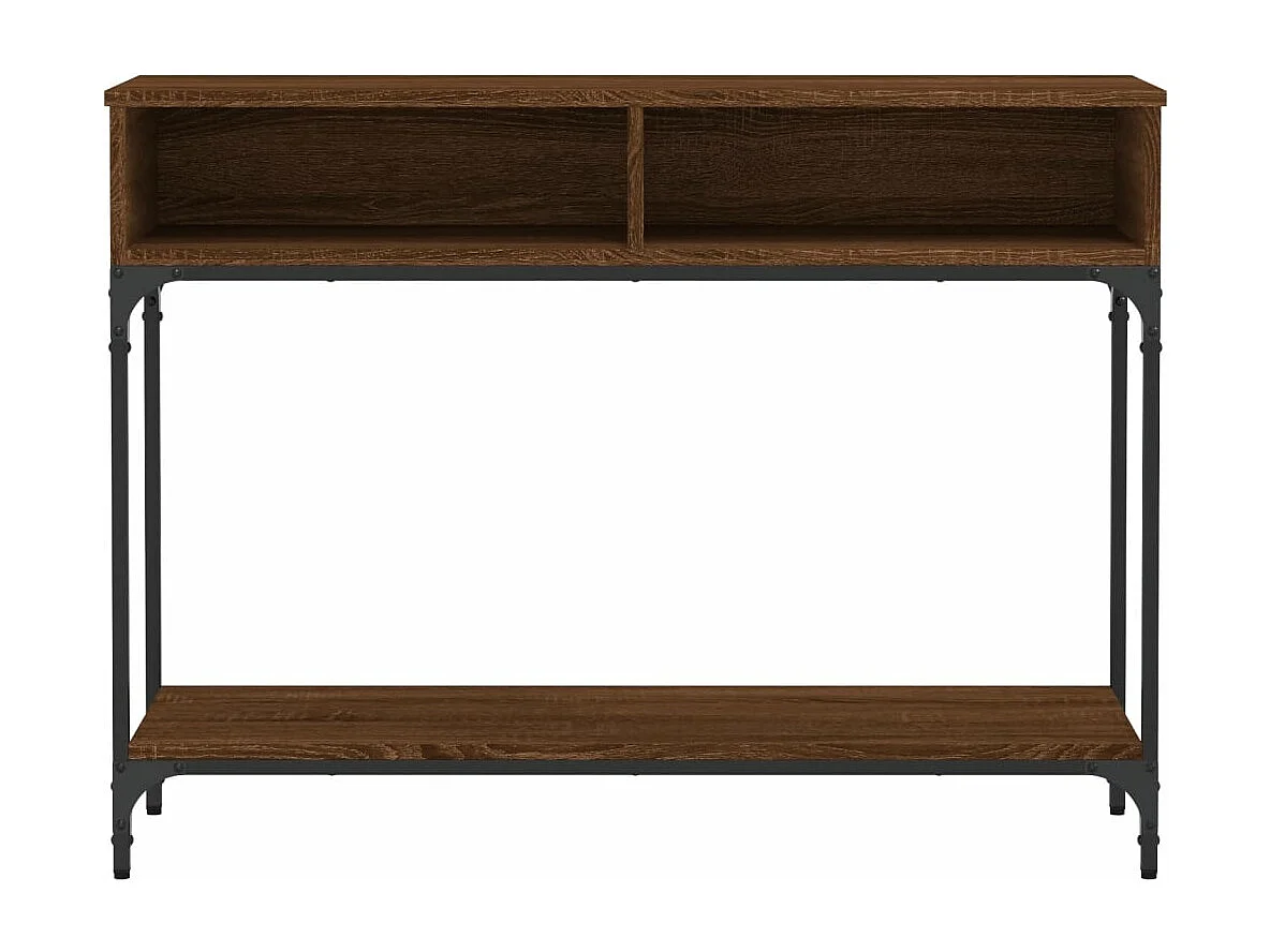 Table console chêne marron 100x30,5x75 cm bois d'ingénierie