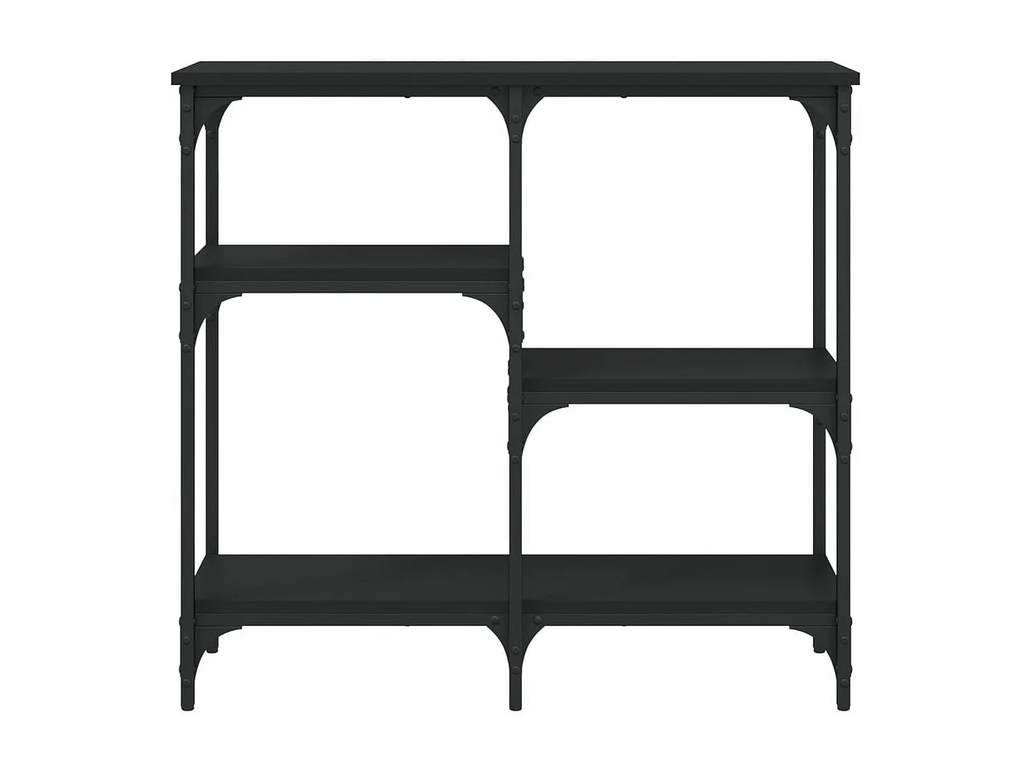 Table console noir 80x29x75 cm bois d'ingénierie