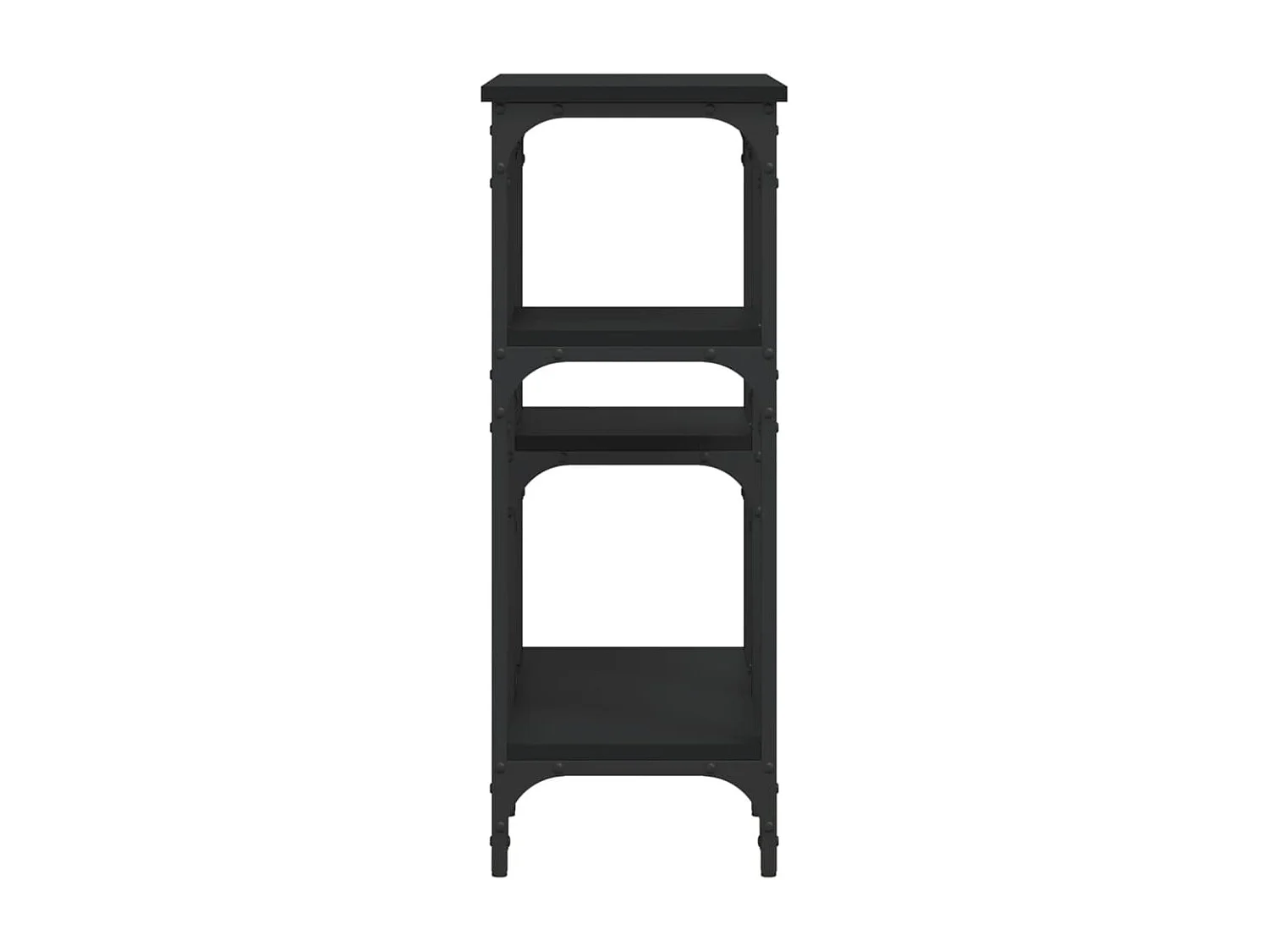 Table console noir 80x29x75 cm bois d'ingénierie