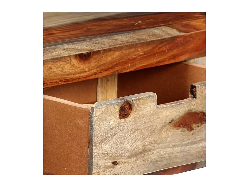 Table console avec 3 tiroirs 120x30x75 cm Bois massif