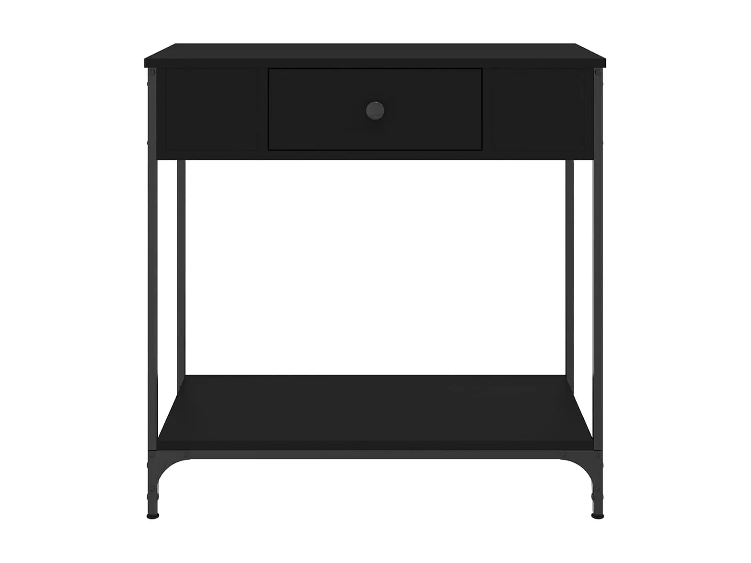 Table console noir 75x34,5x75 cm bois d'ingénierie