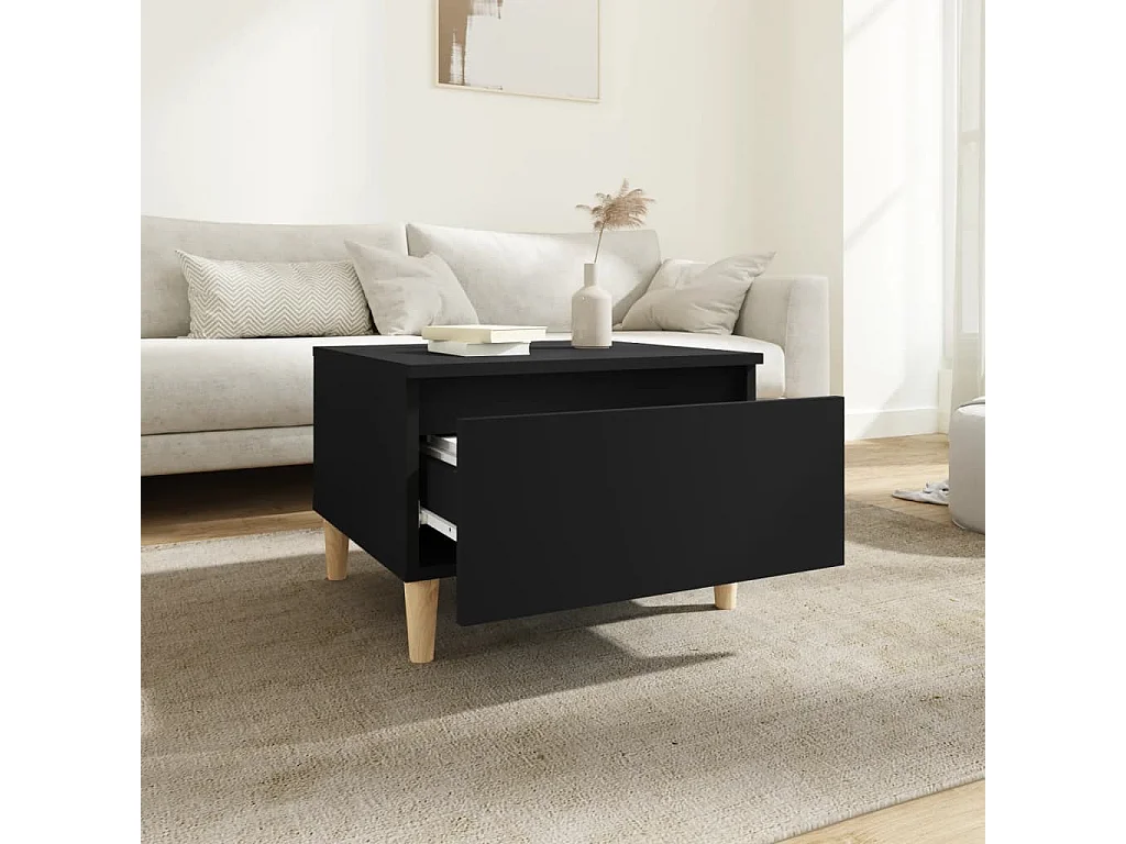 Table d'appoint Noir 50x46x35 cm Bois d'ingénierie