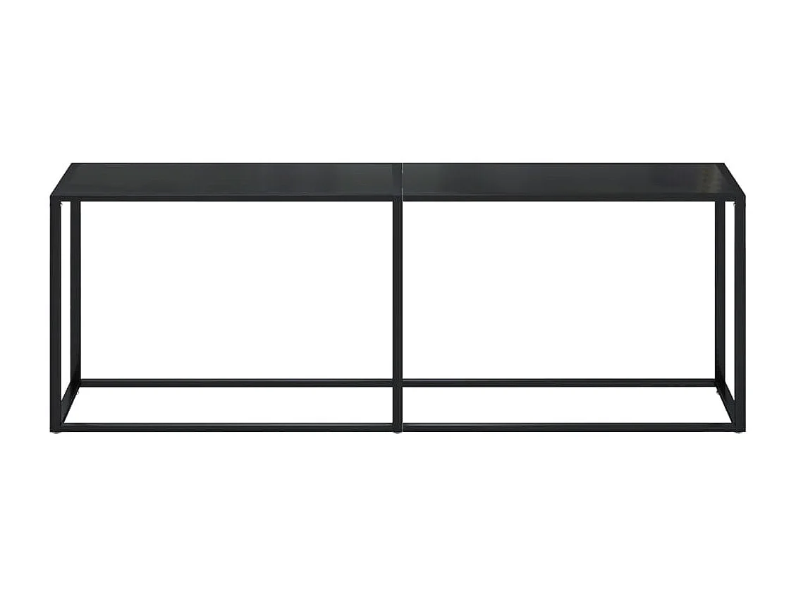 Table console Noir 220x35x75,5 cm Verre trempé