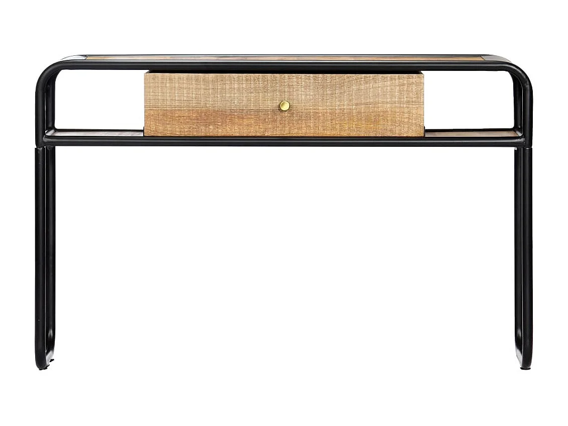 Mesa consola de madera maciza de mango 118x30x75 cm