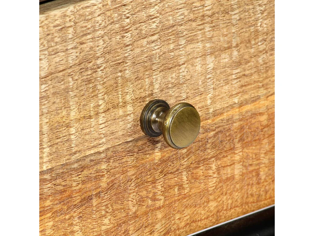 Mesa consola de madera maciza de mango 118x30x75 cm