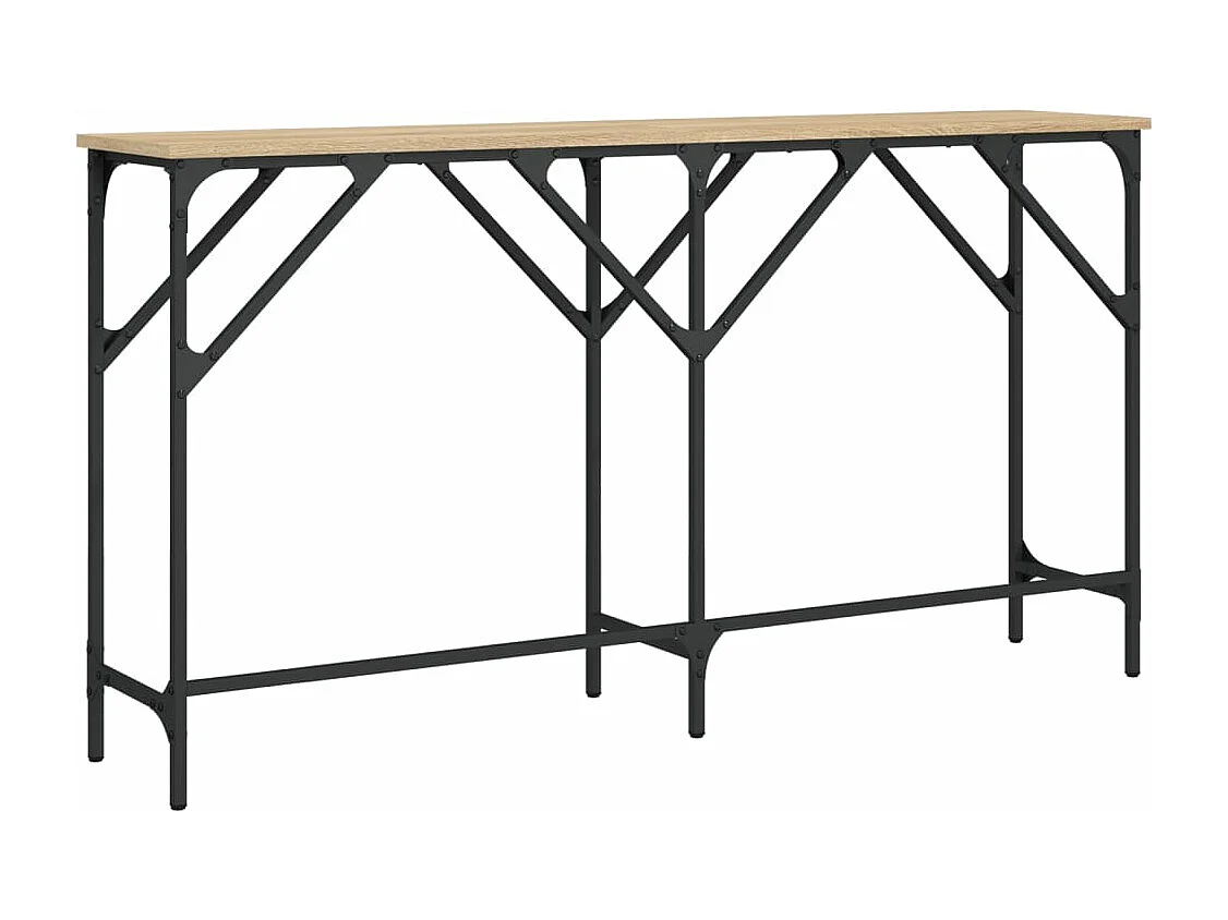Table console chêne sonoma 140x29x75 cm bois d'ingénierie