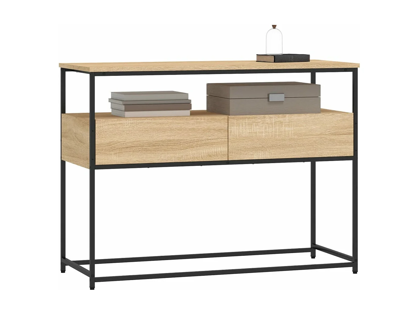 Table console chêne sonoma 100x40x75 cm bois d'ingénierie