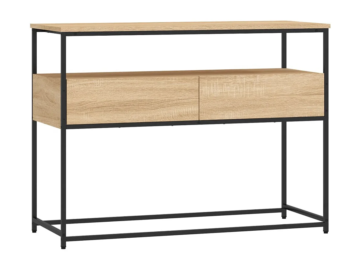 Mesa consola madera de ingeniería roble Sonoma 100x40x75 cm
