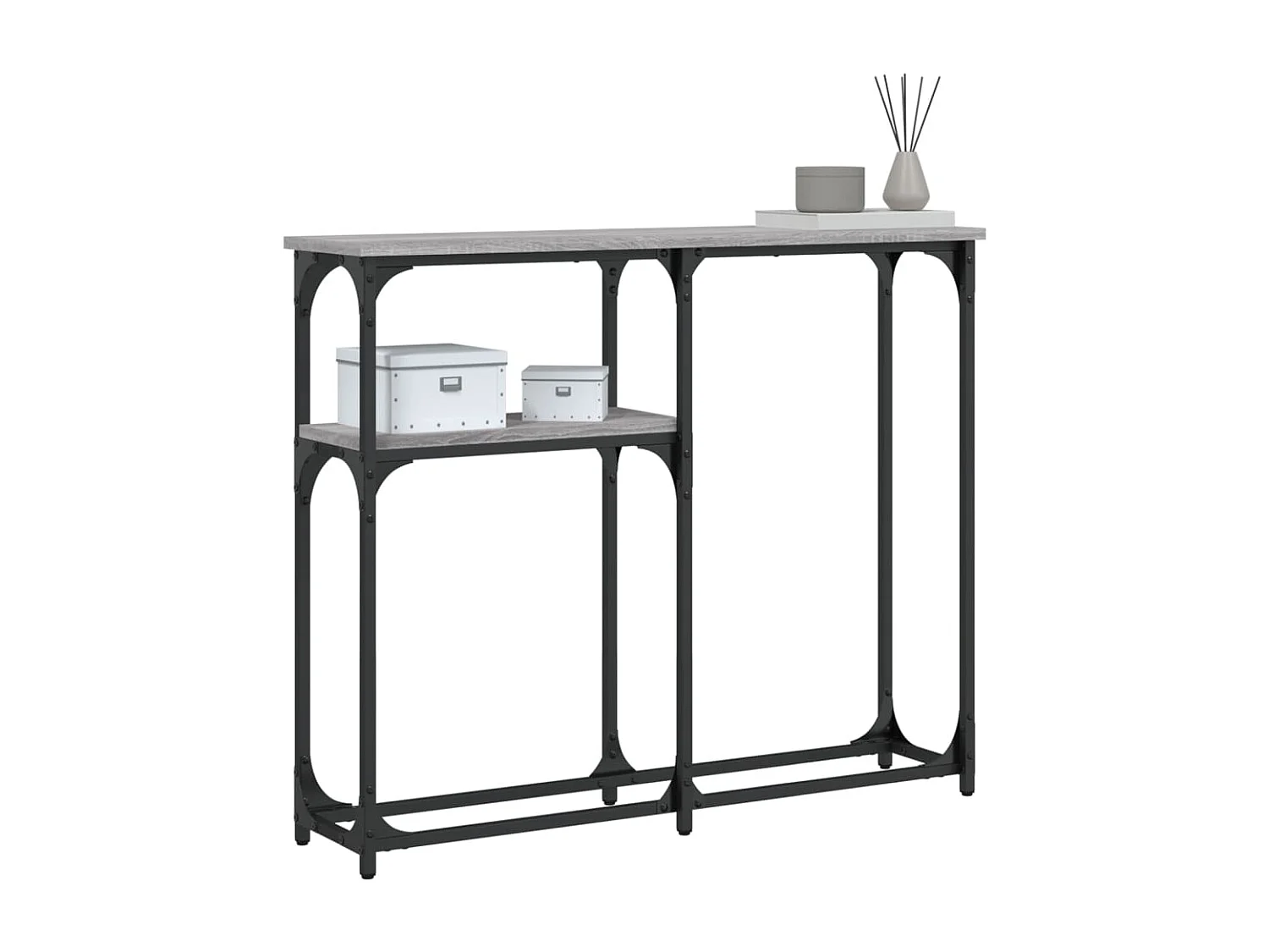 Table console sonoma gris 90x22,5x75 cm bois d'ingénierie