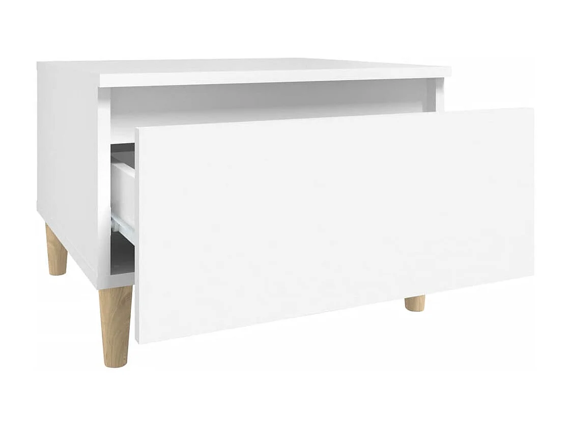 Tables d'appoint 2 pièces Blanc 50x46x35 cm Bois d'ingénierie