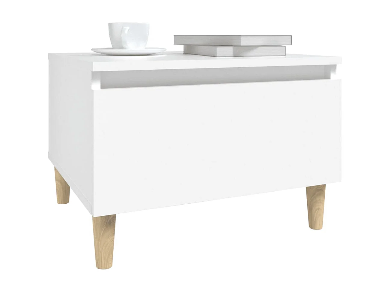 Tables d'appoint 2 pièces Blanc 50x46x35 cm Bois d'ingénierie