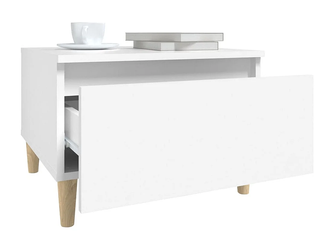 Tables d'appoint 2 pièces Blanc 50x46x35 cm Bois d'ingénierie