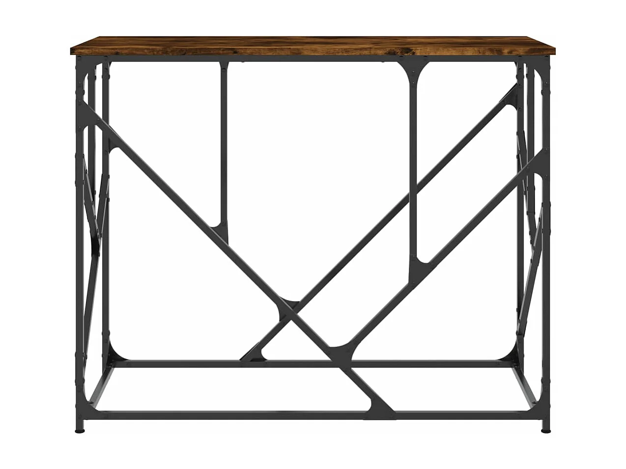 Wandtafel 100x40x80 cm bewerkt hout gerookt eikenkleurig