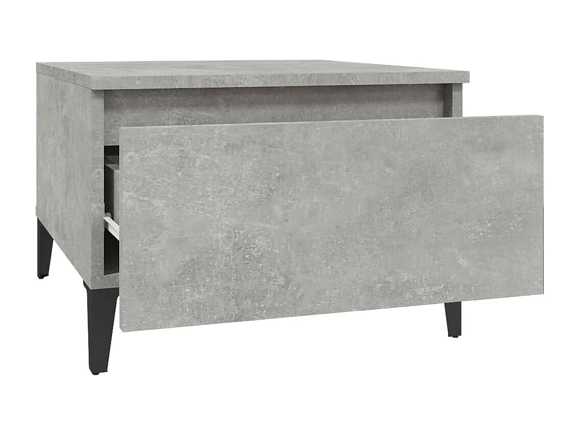 Table d'appoint Gris béton 50x46x35 cm Bois d'ingénierie