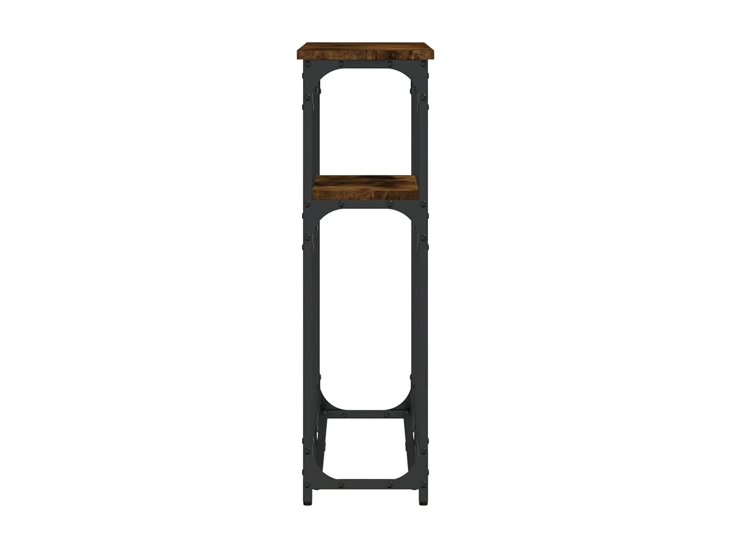 Mesa consola madera de ingeniería roble ahumado 90x22,5x75 cm