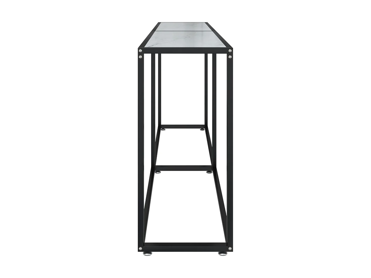 Wandtafel 200x35x75,5 cm gehard glas witmarmerkleurig