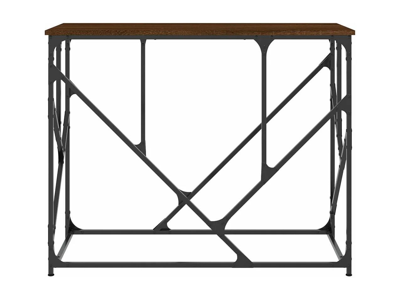 Table console chêne marron 100x40x80 cm bois d'ingénierie