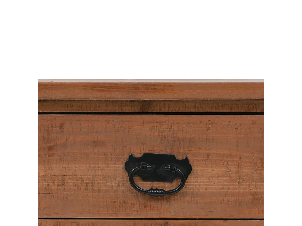 Table console bois de sapin massif 126 x 40 x 77,5 cm Marron