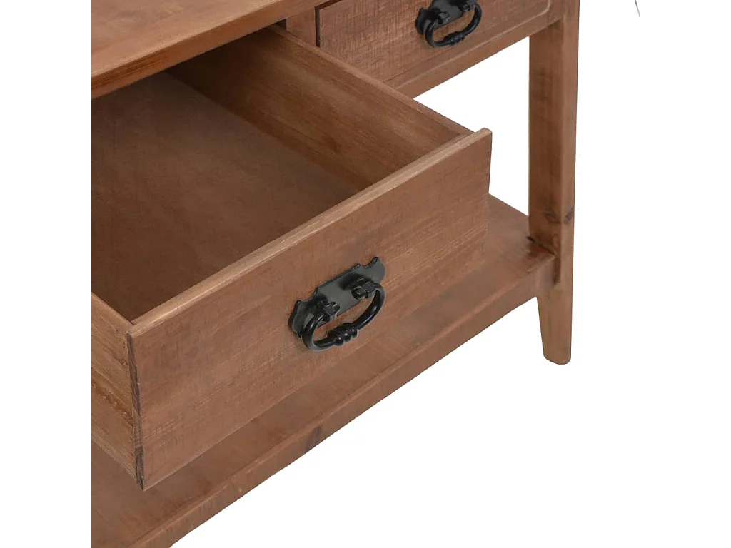 Table console bois de sapin massif 126 x 40 x 77,5 cm Marron