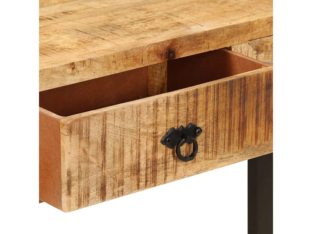 Mesa consola de madera maciza de mango 110x30x76 cm