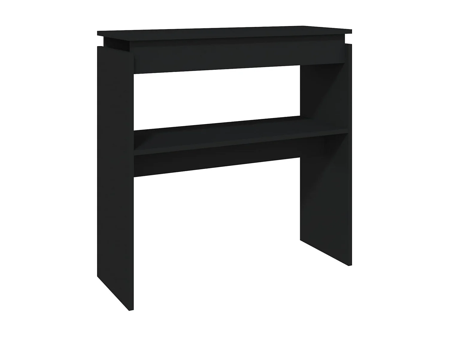 Table console Noir 80x30x80 cm Aggloméré