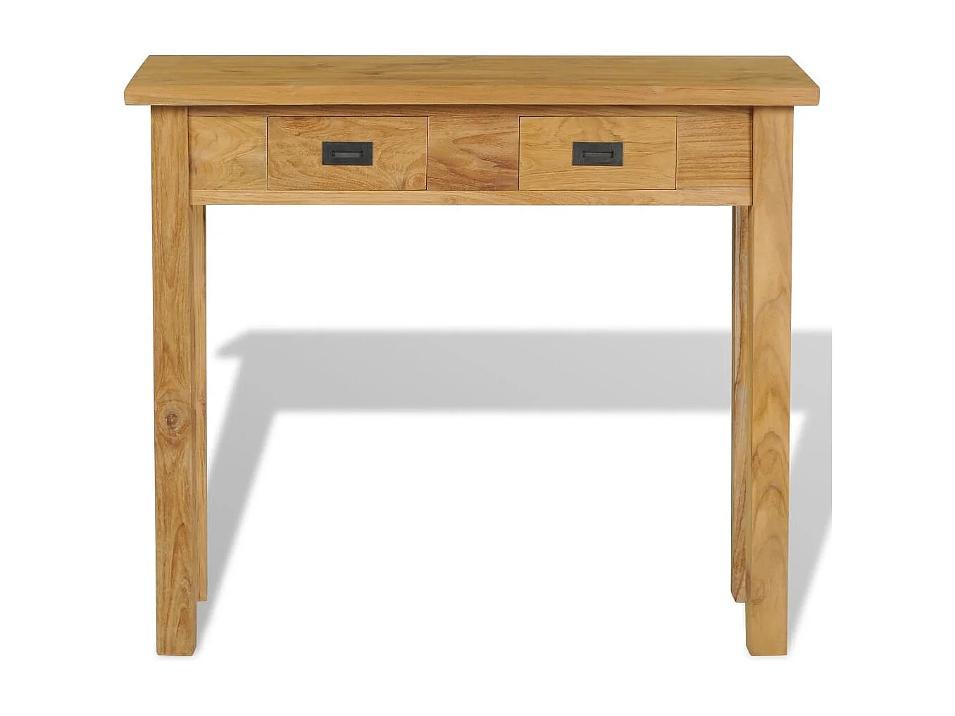 Mesa consola de teca maciça 90x30x80 cm