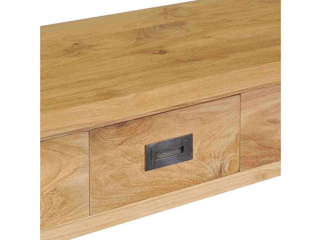 Mesa consola de teca maciça 90x30x80 cm