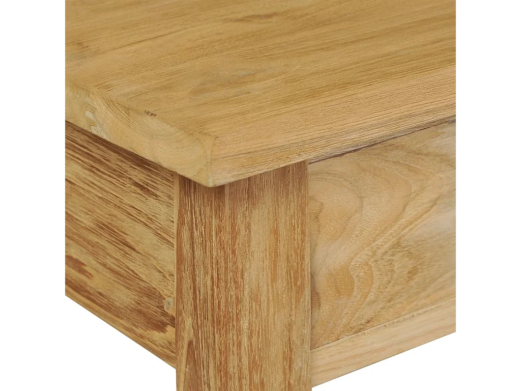 Mesa consola de teca maciça 90x30x80 cm