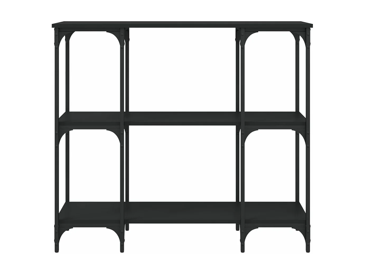 Mesa consola 102x35x90 cm derivados de madeira preto