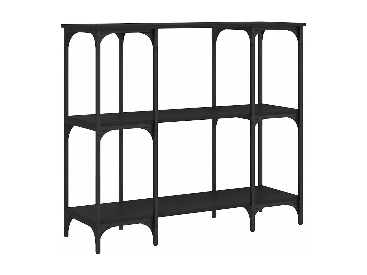 Mesa consola 102x35x90 cm derivados de madeira preto