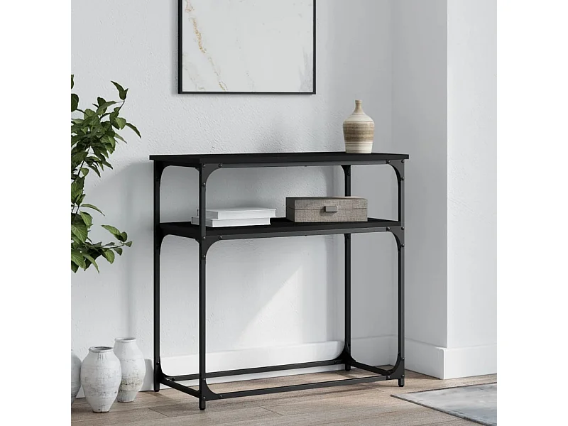 Mesa consola 75x35,5x75 cm derivados de madeira preto