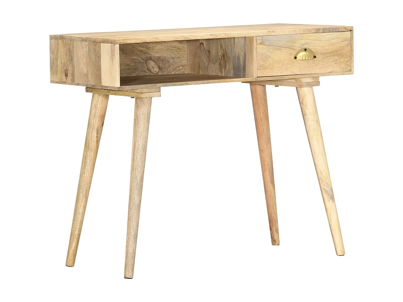 Mesa consola de madera maciza de mango 90x45x75 cm