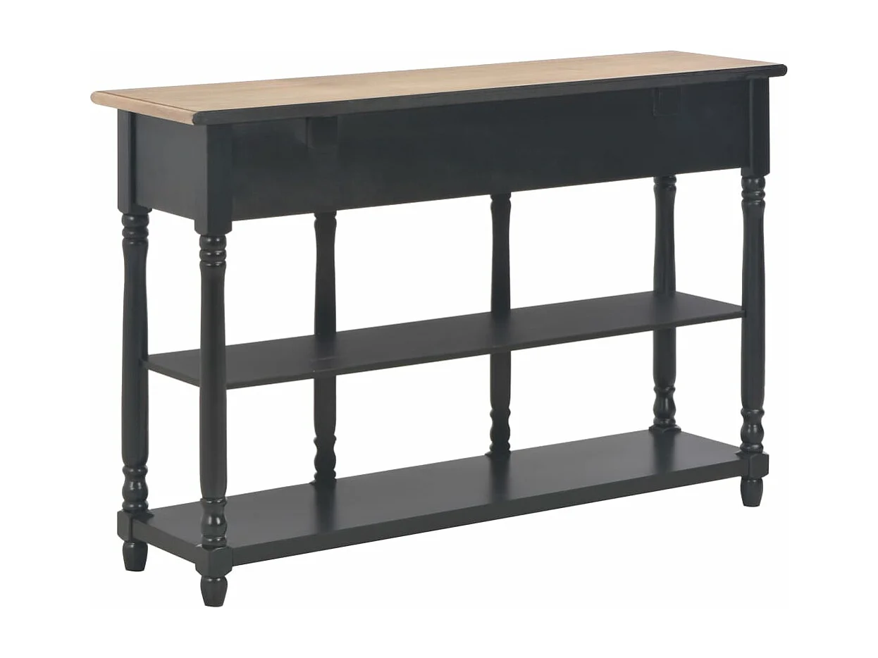 Mesa consola 110x30x76 cm derivados de madeira preto