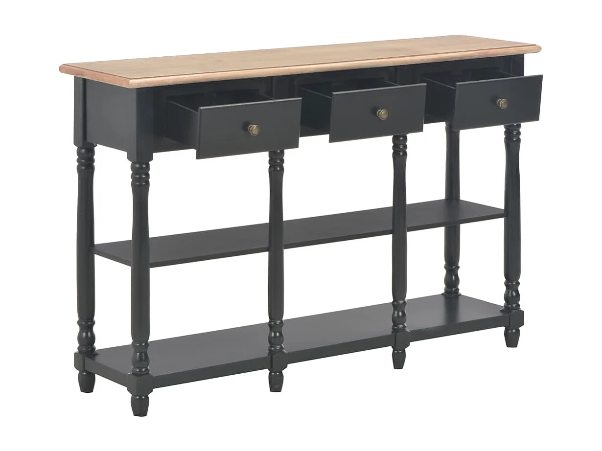 Mesa consola 110x30x76 cm derivados de madeira preto