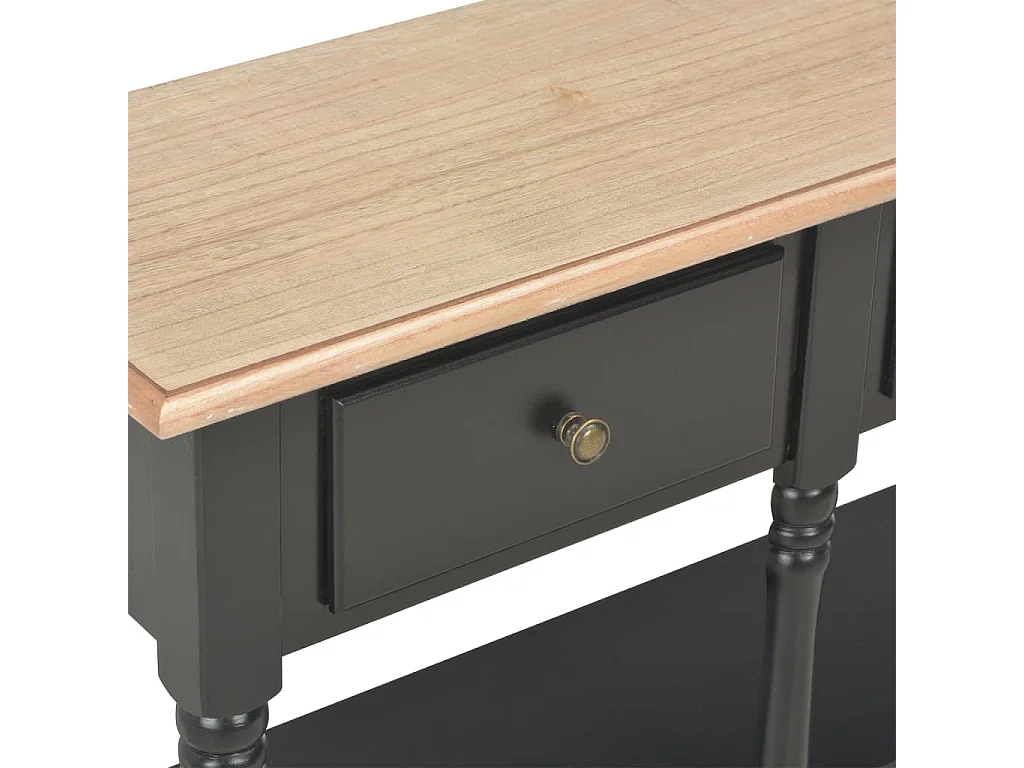 Mesa consola 110x30x76 cm derivados de madeira preto