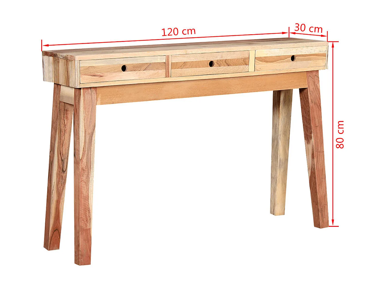 Mesa consola de madera maciza reciclada