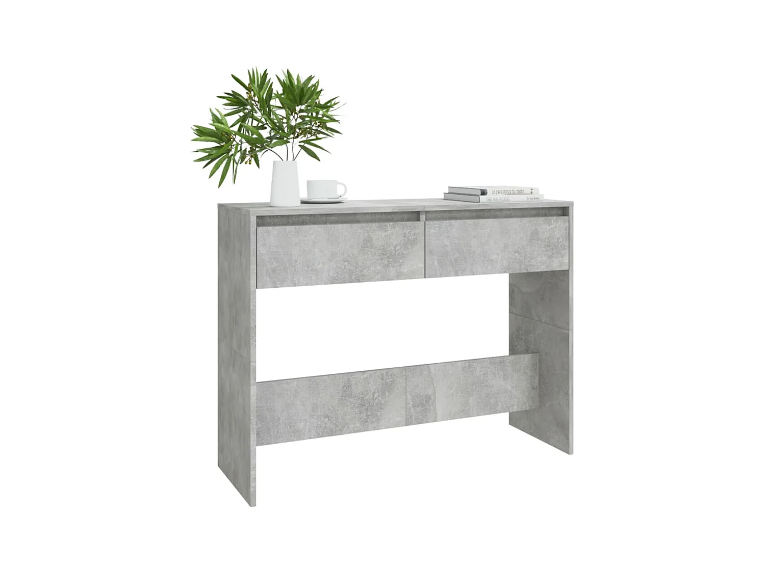 Table console Gris béton 100x35x76,5 cm Aggloméré