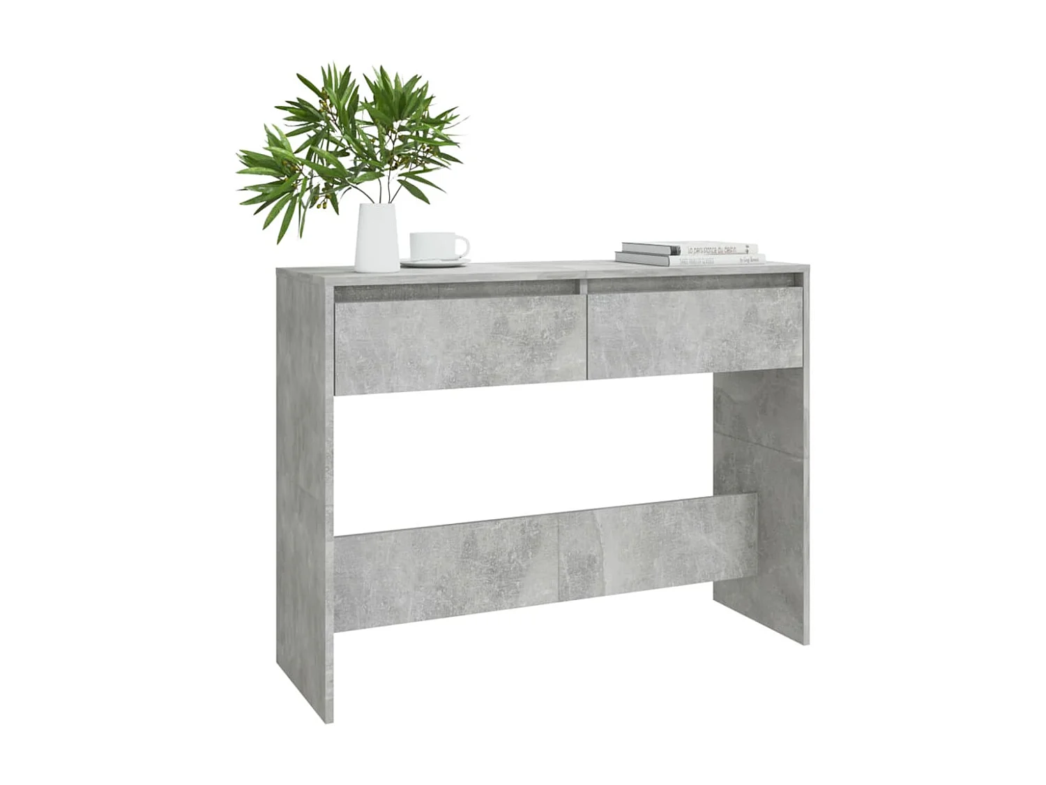 Table console Gris béton 100x35x76,5 cm Aggloméré