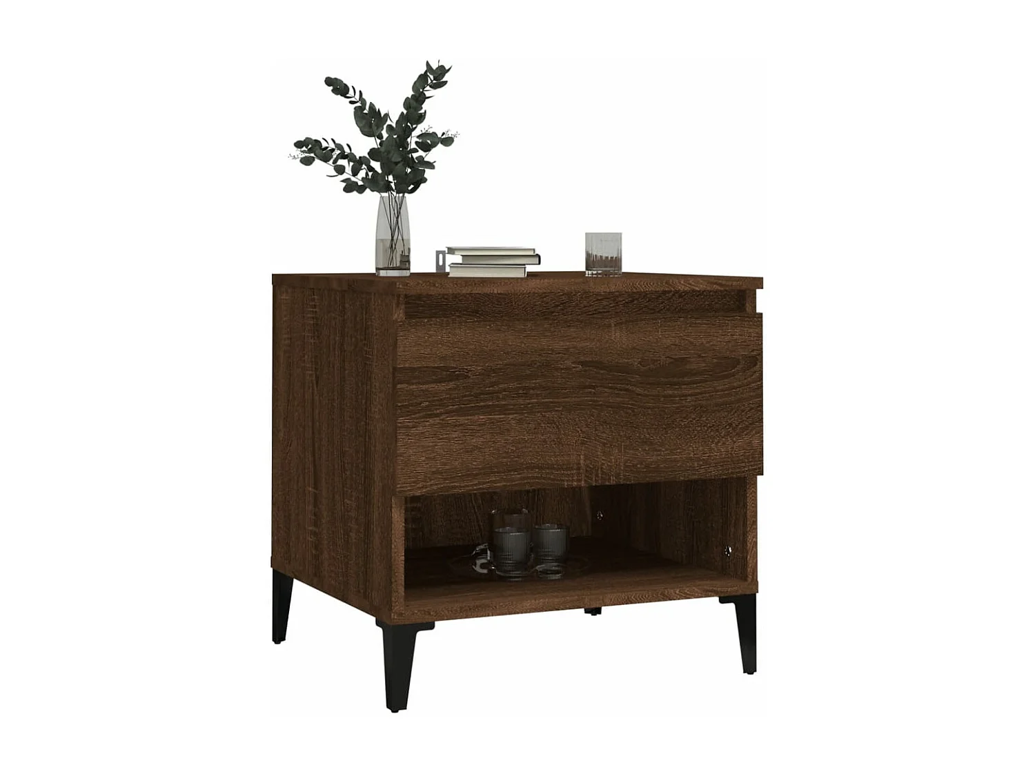 Tables d'appoint 2 pièces Chêne marron 50x46x50 cm Bois ingénierie