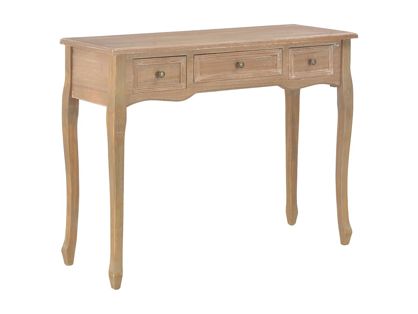 280047 Dressing Console Table with 3 Drawers Brown